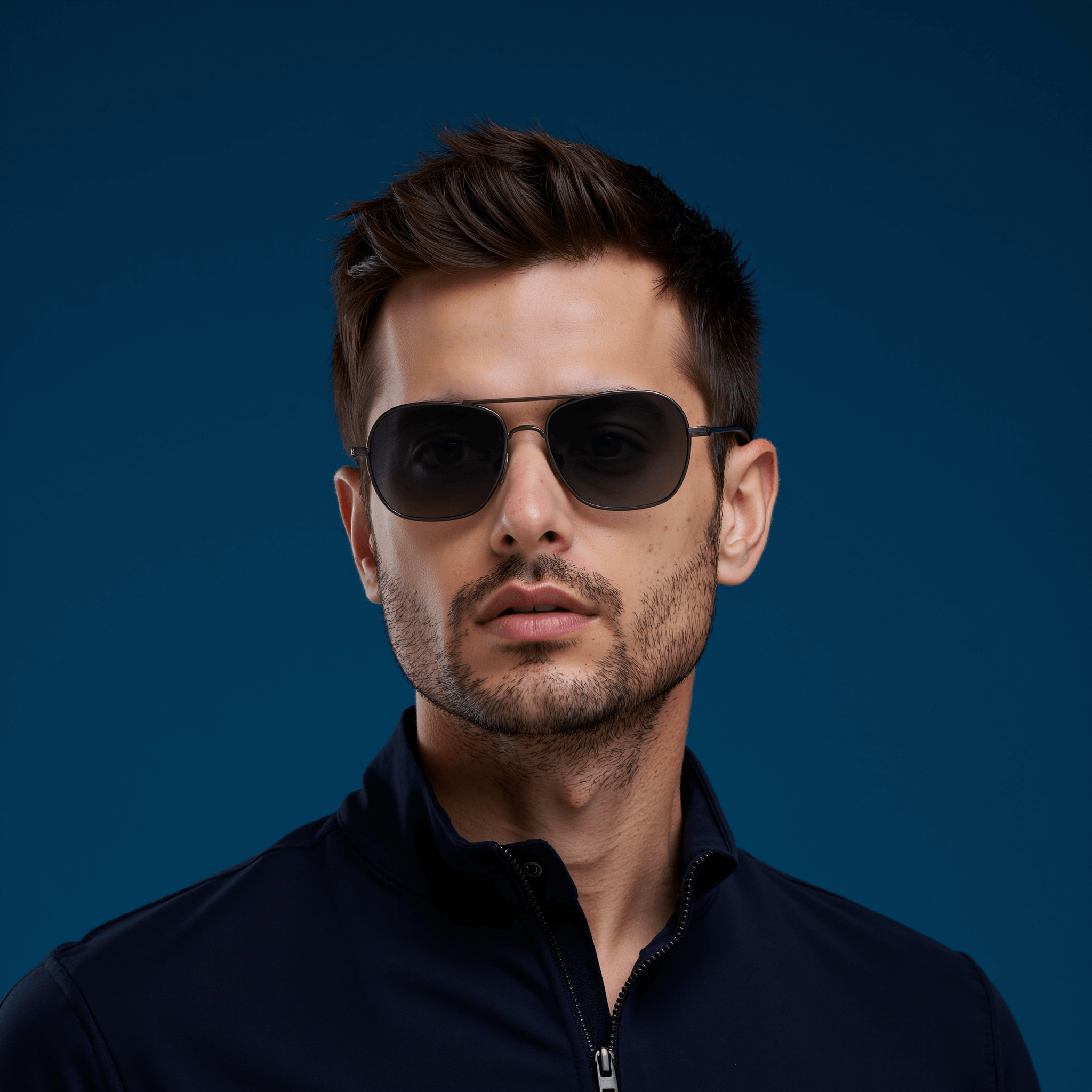 Buy Grey Gunmetal Grey Full Rim Aviator John Jacobs JJ TINTS JJ
