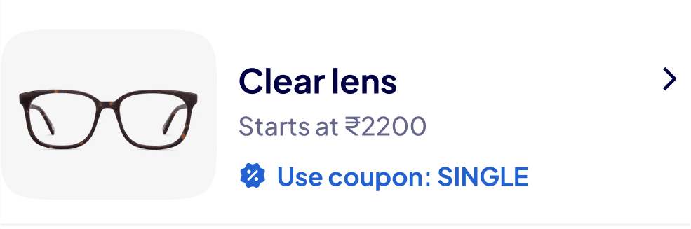Clear Lens Zero Power