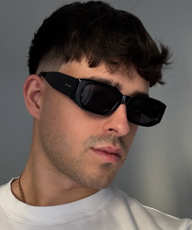 Grey Black Full Rim Geometric Meller MEL S18831 Sunglasses
