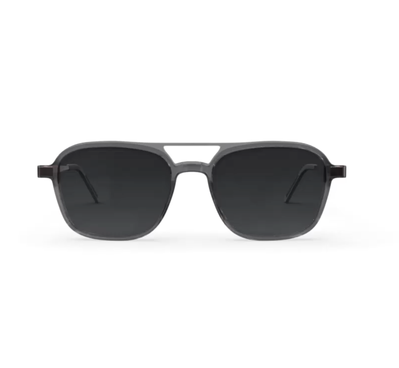 Grey Transparent Gunmetal Full Rim Square Lenskart Air Switch LA