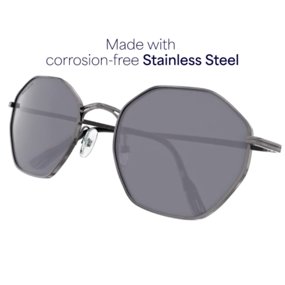 Grey Gunmetal Full Rim Hexagonal John Jacobs JJ TINTS JJ S12472