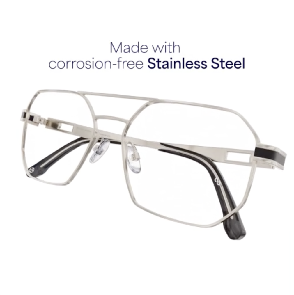 Buy Silver Purple Full Rim Hexagonal John Jacobs Supreme Steel JJ