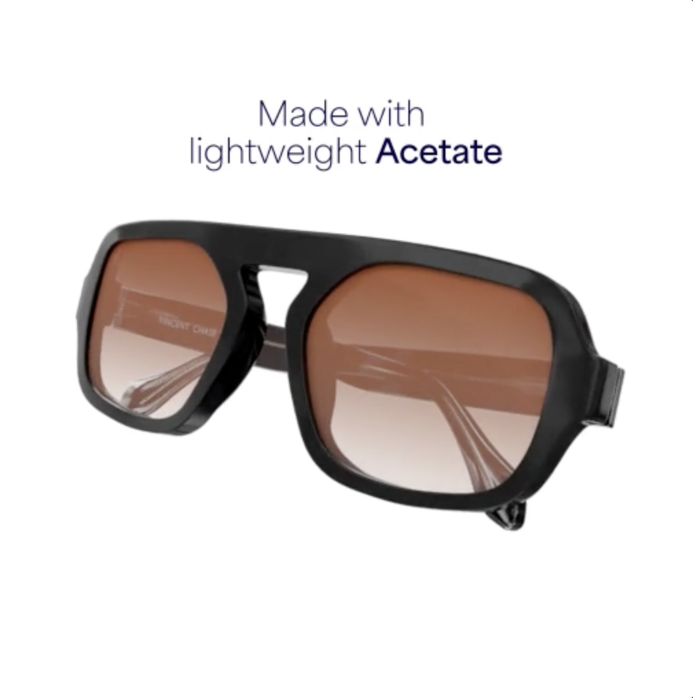 Brown Gradient Black Full Rim Square Vincent Chase Polarized Non