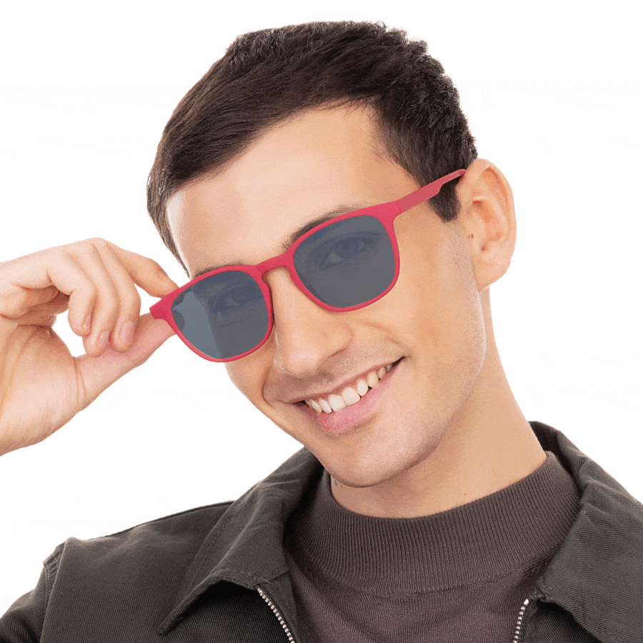 Buy Kids Glasses Monza Red Full Rim Wayfarer Lenskart Hustlr HP